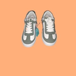 Womens Stylish Green and White Sneakers